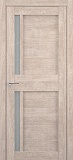Межкомнатная дверь SP-57, дверь экошпон со стеклом (светлый лен)