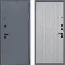 Дверь входная Прораб, букле графит/бетон светлый