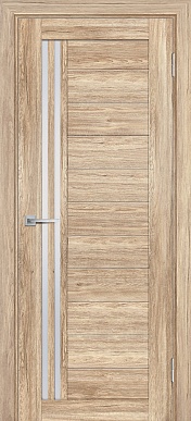 Дверь экошпон Лайт-13.1, со стеклом сатинат светлый (сан-ремо натуральный)
