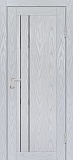 Межкомнатная дверь межкомнатная экошпон PSM-10, стекло лакобель серый (дуб скай серый)