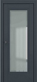 Межкомнатная дверь Классика Неаполь, багет B3, дверь со стеклом (матовый графит премьер)