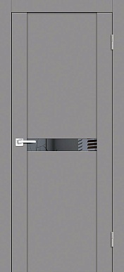 Дверь межкомнатная Soft Touch PST-3, зеркало тонированное (серый бархат)