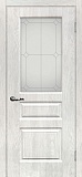 Межкомнатная дверь ДП Версаль-2, стекло сатинат, контурный полимер (дуб жемчужный)