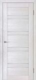 Межкомнатная дверь межкомнатная экошпон Деко-19, со стеклом сатинат светлый (жемчужный)