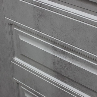 Дверь входная Соло бетон, бетон темный/белый матовый