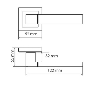 Ручка Morelli FUKOKU MH-28 SC/CP-S (матовый хром/хром)