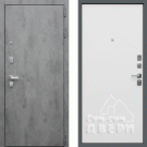 Дверь входная Натюр Б, бетон темный/белый матовый