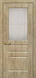 Межкомнатная дверь ДП Версаль-2, стекло сатинат, контурный полимер (дуб песочный)