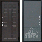 Дверь входная Премиум 183, венге/Лайн титан
