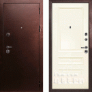 Дверь входная C-3/Панель эмаль Смальта-06, металл 1.5 мм, 2 замка, медный антик/слоновая кость Ral1013