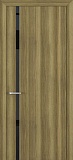 Межкомнатная дверь Квалитет К-1, гладкая дверь с вертикальным стеклом, экошпон, дуб серый