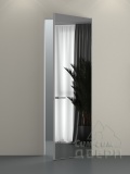Скрытая дверь с зеркалом Elen ALU, с алюминиевой кромкой, открывание на себя