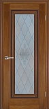 Межкомнатная дверь ДО PSB-25, светлый сатинат (дуб медовый)