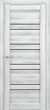 SP-64, дверь с черным стеклом, экошпон (сканди)