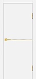 Межкомнатная дверь межкомнатная P-19, молдинг золото (белый)
