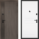 Дверь входная Ривьера/S-01, дымчатый камень/эмаль белая