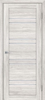 Дверь межкомнатная экошпон Лайт-19, со стеклом сатинат светлый (сан-ремо крем)