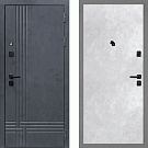 Дверь входная Скандинавия, бетон антрацит/серый бетон