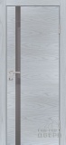 Дверь межкомнатная экошпон P-8, стекло лакобель серый (дуб скай серый)