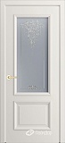 Межкомнатная дверь Кантри-П, классическая дверь со стеклом Версаль, эмаль жасмин