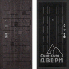 Дверь входная Нона-36/Панель экошпон PR-124, металл 1.5 мм, 2 замка KALE, горький шоколад/венге