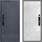 Дверь входная Скандинавия с электронным замком, бетон антрацит/серый бетон
