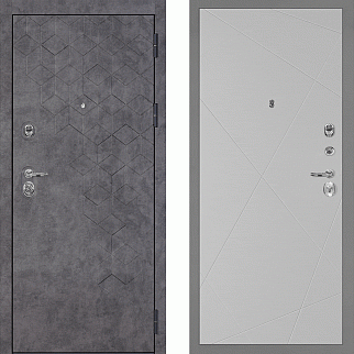 Дверь входная Тетра-126/PR-103, бетон темный/агат