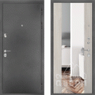 Дверь входная Премиум SB, антик серебро/сосна белая, зеркало XXL