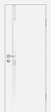 Межкомнатная дверь межкомнатная матовая P-8, стекло лакобель белый (белый)