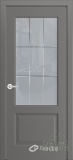 Кантри-К, дверь неоклассика со стеклом Решетка-2, эмаль кварц