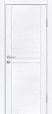 Межкомнатная дверь межкомнатная экошпон PSM-4, стекло лакобель белоснежный (дуб скай белый)