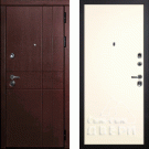 Дверь входная С-2/Гладкая панель ПВХ, металл 1.5 мм, 2 замка, орех премиум/магнолия