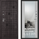 Дверь входная с зеркалом Нона-36/PR-71Z, металл 1.5 мм, 2 замка KALE, горький шоколад/агат