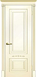 Межкомнатная дверь ДГ Смальта 04 (слоновая кость RAL1013, патина золото)