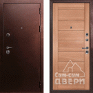 Дверь входная С-3/Панель экошпон Техно-708, металл 1.5 мм, 2 замка, медный антик/миндаль