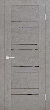Дверь межкомнатная Soft Touch PST-1, зеркало тонированное (серый ясень)