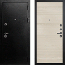 Дверь входная С-1/Панель шпон Комбо-01, металл 1.5 мм, 2 замка, титан/ясень крем
