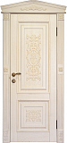 Межкомнатная дверь ДГ Империал-6 с резьбой, массив дуба (беленый дуб)