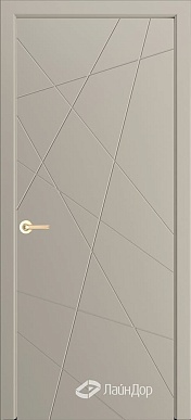 Ника Ф1, дверь с фрезеровкой Кристалл (эмаль латте)