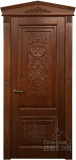 Империал-6, дубовая дверь с резьбой (бренди)