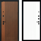 Дверь входная Гранд Антик-127, дуб антик/шагрень белая