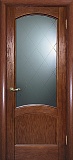 Межкомнатная дверь ДО Вайт-01, стекло Готика (дуб)