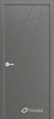 Ника Ф1, дверь с фрезеровкой Кристалл (эмаль кварц)