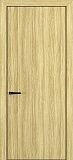 Межкомнатная дверь К-7, с алюминиевой кромкой, дуб натуральный