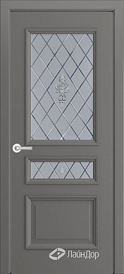 Калина-П, дверь со стеклом Лилия, эмаль кварц