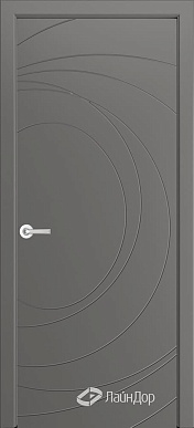 Ника Ф2, дверь с фрезеровкой Сфера (эмаль кварц)