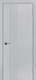 Межкомнатная дверь Смальта Rif 202, дверь с вертикальной фрезеровкой (эмаль светло-серая Ral 7047)