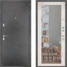 Дверь входная Премиум SB, антик серебро/сандал светлый, зеркало Стандарт