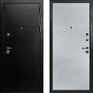 Дверь входная С-1/Гладкая панель экошпон, металл 1.5 мм, 2 замка, титан/дуб скай серый