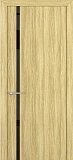 Межкомнатная дверь Квалитет К-1, гладкая дверь с вертикальным стеклом, экошпон, дуб натуральный